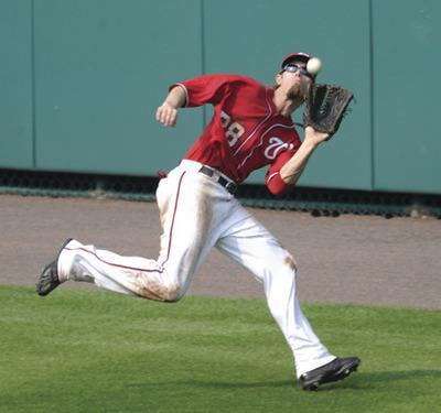 Susan Walsh/AP
Nationals outfielder Jayson Werth has almost 100 starts in center field in his career.