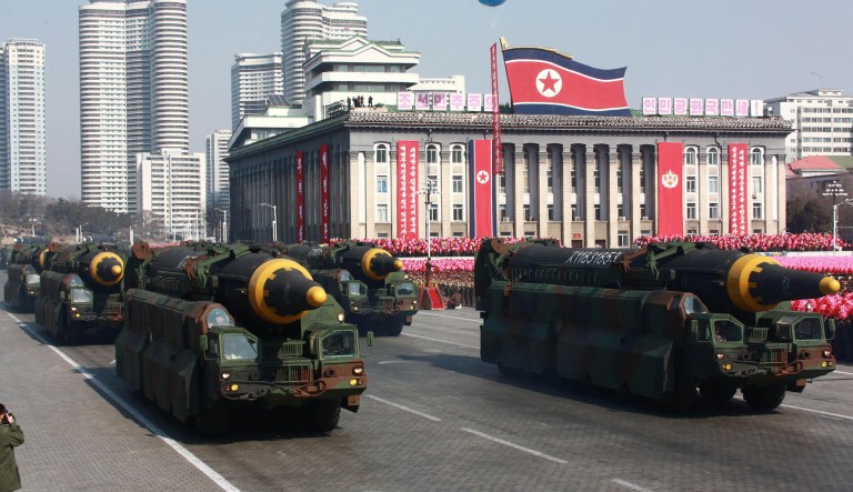 Kim Jong Un may have decided to sit down for talks so as to run out the last couple of months before his nuclear missile capability comes online. (Korean Central News Agency/Korea News Service via AP)