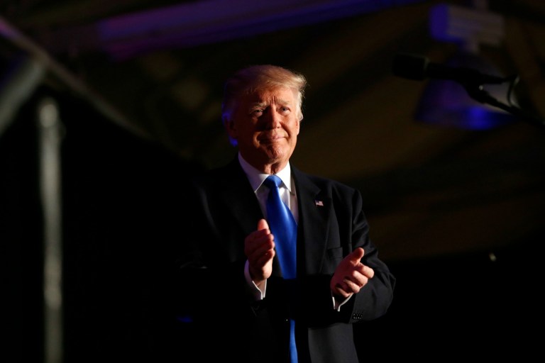 Praise for school choice appears to have become a mainstay in Donald Trump's campaign speeches. (AP Photo/Gerald Herbert)