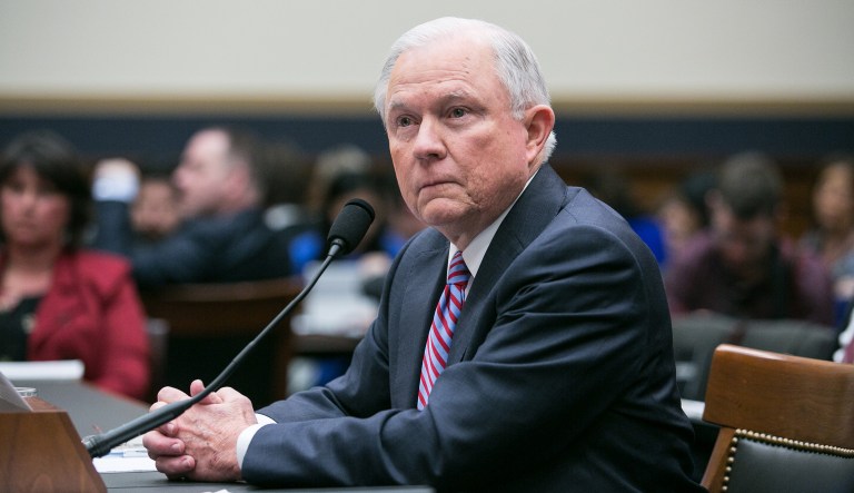 Attorney General Jeff Sessions testifies during a House Judiciary Committee hearing on Capitol Hill. (Graeme Jennings/Washington Examiner)