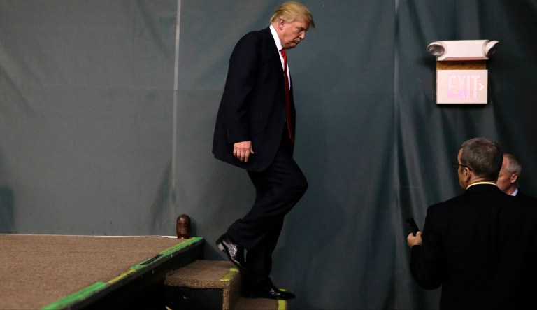 Most presidents start from their base and work their way outward, from the core into wider circles. Trump seems to be trying to reduce his base of support. (AP Photo/Jae C. Hong)