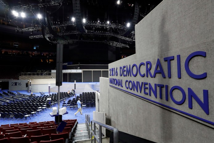Move to strip Hillary Clinton of her superdelegates lost in committee but qualifies for floor vote. (AP Photo/Alex Brandon)