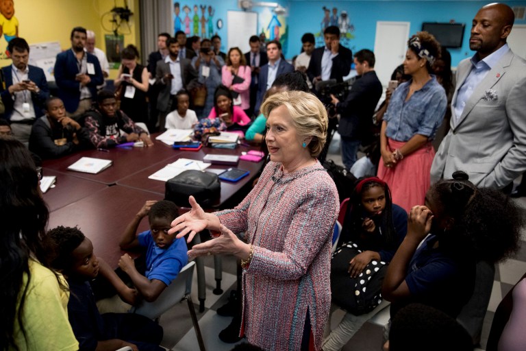 Campaign staffers strictly vetted all speeches to obscure the issue and discussed strategies for how to avoid it. (AP Photo/Andrew Harnik)
