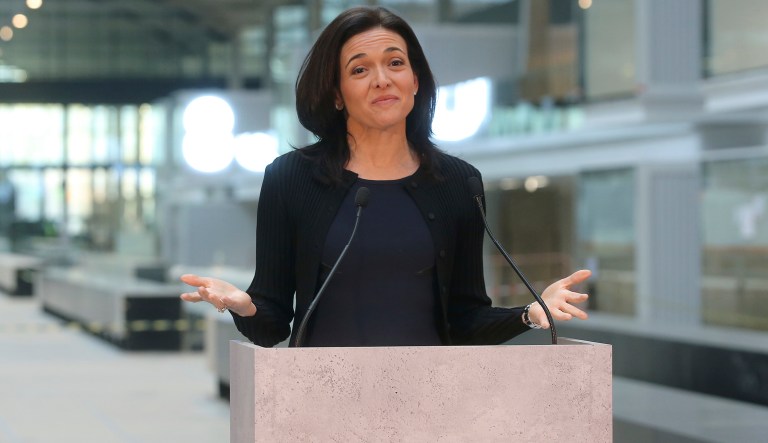 Sandberg announced the company is clarifying its advertising policy and tightening its procedures to remove content that violates its community standards. (AP Photo/Thibault Camus)