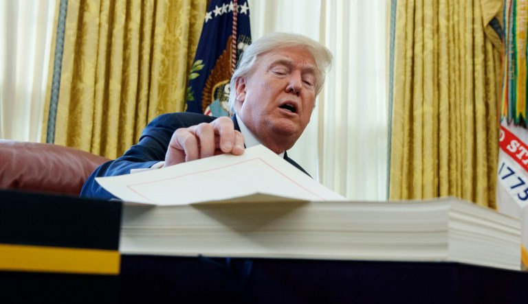 President Trump on Friday announced 32 appointments to the White House staff. (AP Photo/Evan Vucci)