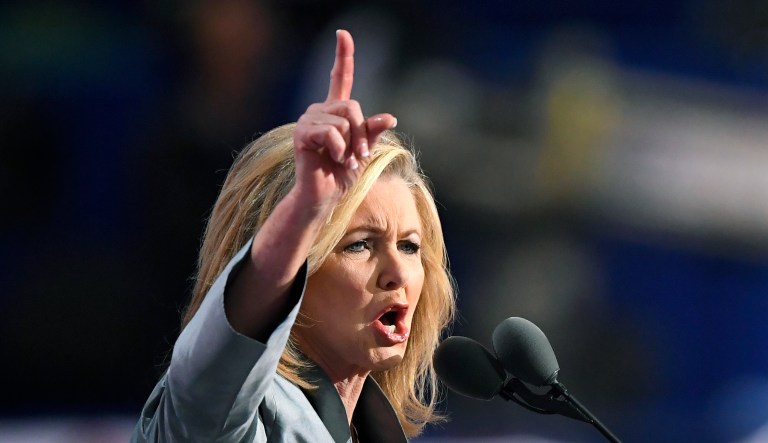 The ad in question shows Blackburn saying she 