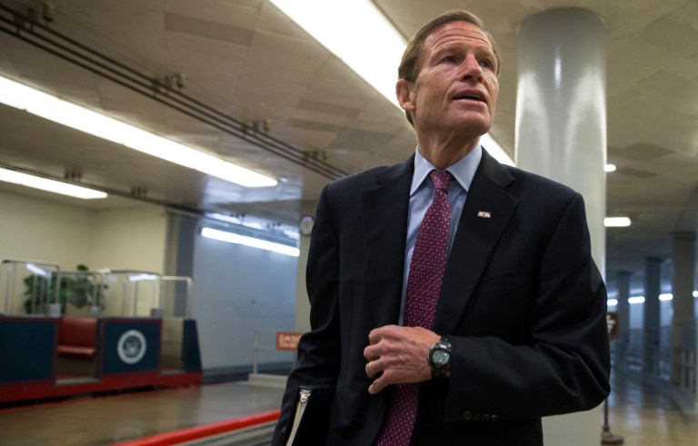 Blumenthal emphasized that the bill is carefully and narrowly worded. (AP Photo/J. Scott Applewhite)