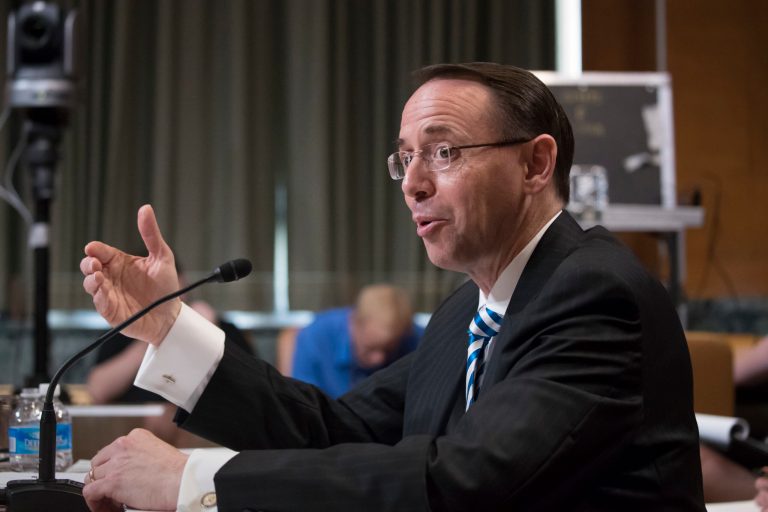 The letter President Trump drafted in May to explain his reasoning to terminate James Comey as FBI Director was never sent to Comey, but was instead given to deputy attorney general, Rod Rosenstein, who then wrote the final memo explaining to the public why Comey was fired. (AP Photo/J. Scott Applewhite)