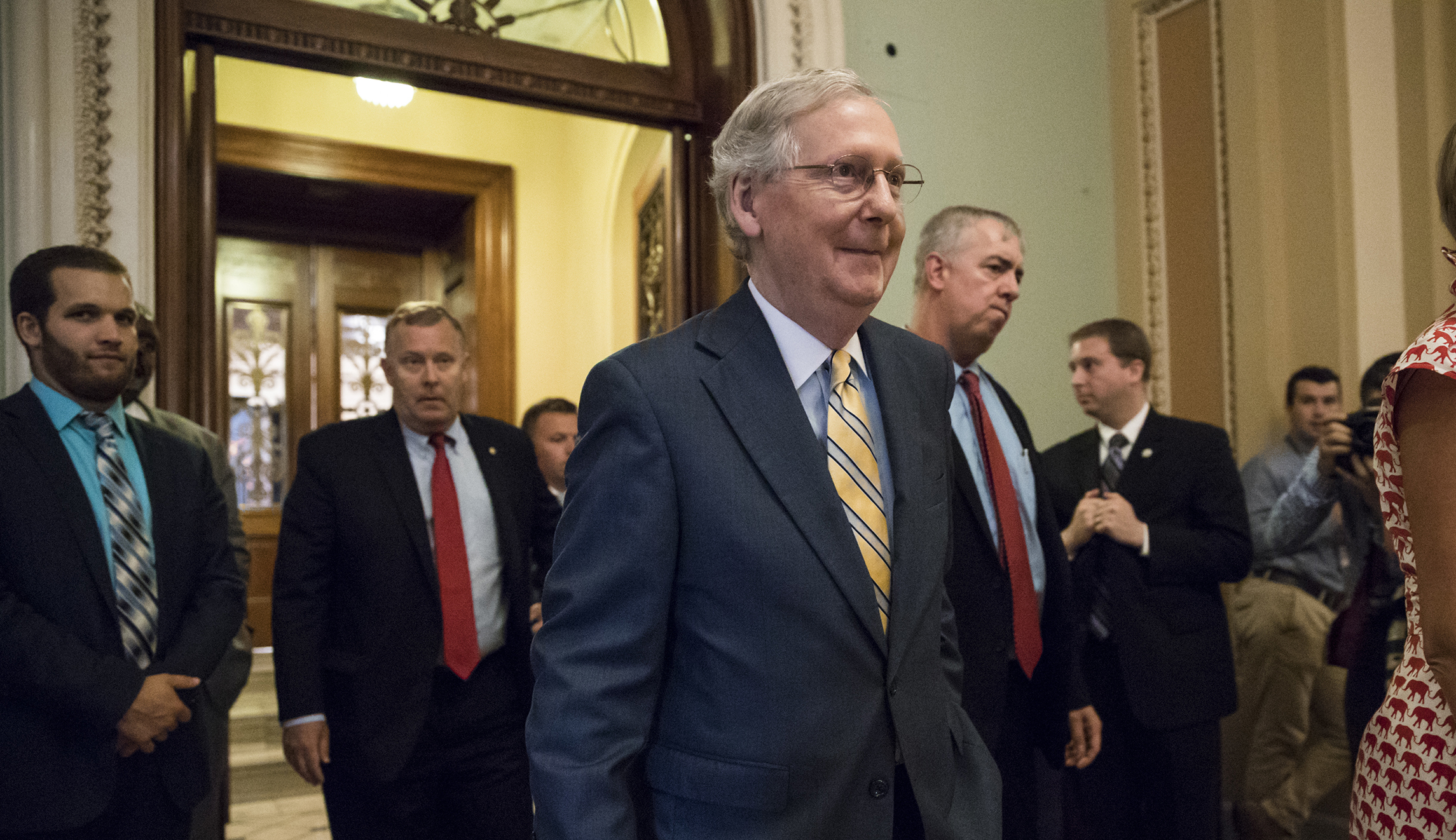 Republican leaders try to flip wary centrists on healthcare bill