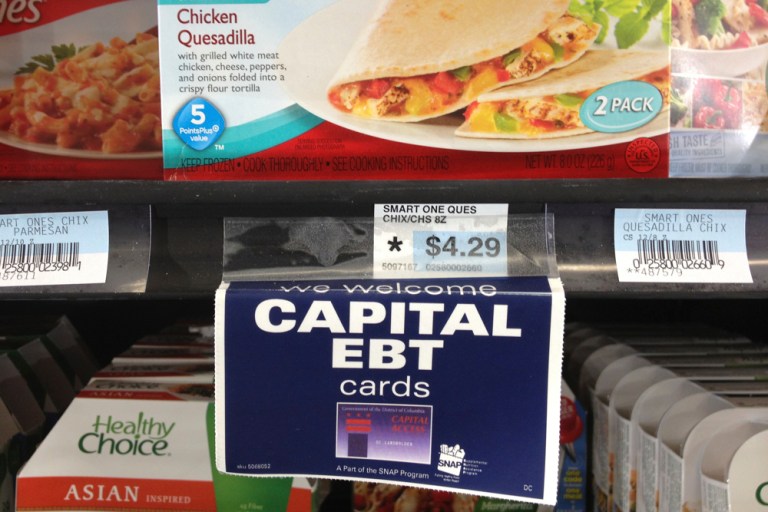 Subsidies for food purchased at retailers including Walmart Stores Inc., Target Corp. and Kroger Co. reached a record $75.2 billion in 2012.ÃÂ (Graeme Jennings/Washington Examiner)