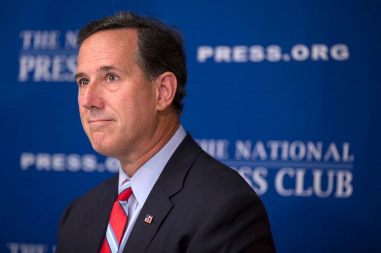 RickÂ Â Santorum and Scott Walker are two of the Republican primary candidates who have stood in solidarity with Donald Trump on the issue. (AP Photo)Â 