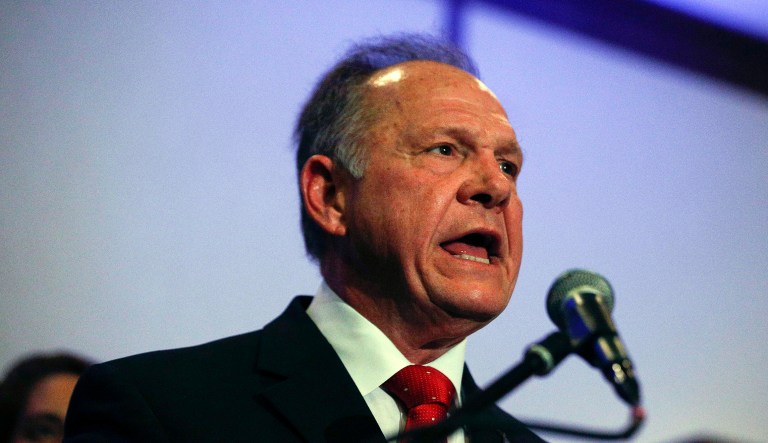 An average of polls in Alabama has Roy Moore down by just 0.2 points against Democrat Doug Jones. (AP Photo/Brynn Anderson)