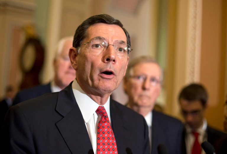 Any attempt to ram a new nominee for attorney general through a post-election session of the lame-duck Congress would be a politically motivated act of desperation, Sen. John Barrasso said Sunday. (AP Photo/J. Scott Applewhite)