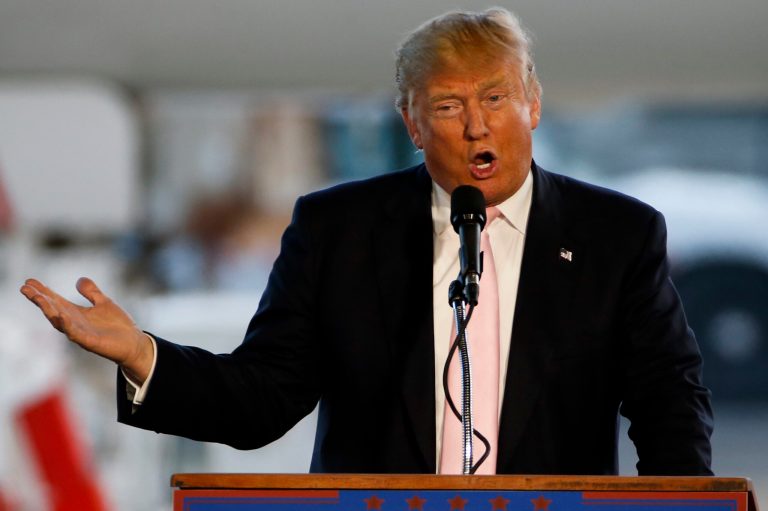 Donald Trump continues to dominate network news coverage, even though others have won states and are threatening to take states away from Trump tonight. (AP Photo/Gene J. Puskar, File)