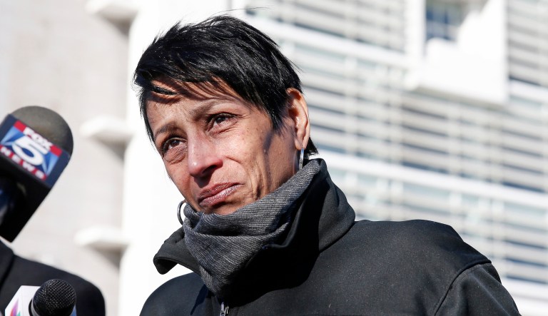 Evelyn Rodriguez says that while she's nervous about attending the president's high-profile speech, she is grateful for the opportunity to honor her daughter. (AP Photo/Kathy Willens)