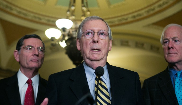 Senate Majority Leader Mitch McConnell asked Republicans to 