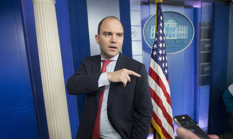 The White House told the House Oversight and Government Reform Committee Monday that Deputy National Security Adviser Ben Rhodes won't be testifying on Tuesday about his controversial comments on the Iran deal. (AP Photo/Pablo Martinez Monsivais)