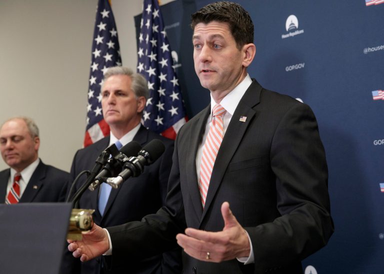 Paul Ryan told reporters Thursday that conservatives can't always get what they want because of Elizabeth MacDonough, the Senate's unelected parliamentarian. (AP Photo/J. Scott Applewhite)