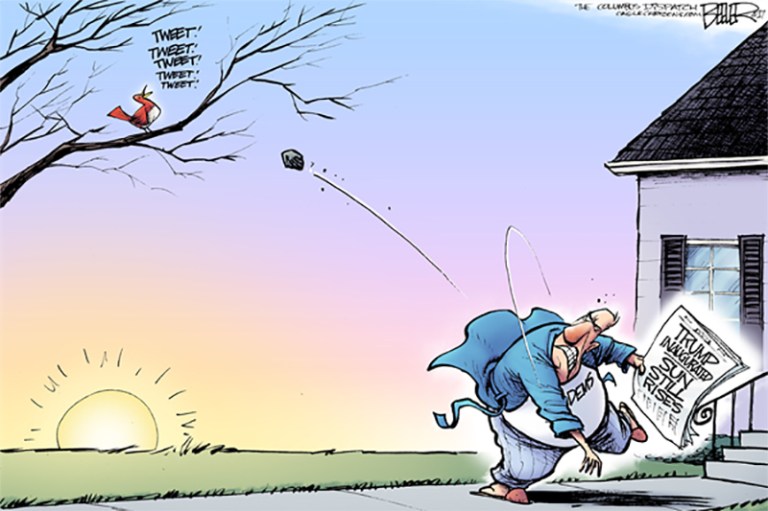 Editorial cartoon: Dawn of Trump