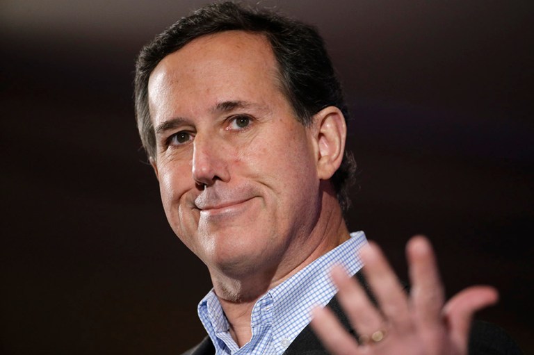 Rick Santorum announced his decision to suspend his campaign for president and endorse Sen. Marco Rubio on Wednesday, Feb. 3, 2016. 