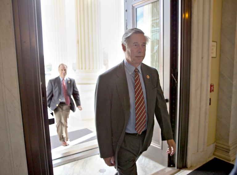 Rep. Fred Upton, R-Mich., who stunned GOP leadership by defecting and planning to vote against the repeal bill, is pushing an amendment to give $8 billion to high-risk pools, he told the Associated Press late Tuesday. (AP Photo/J. Scott Applewhite)
