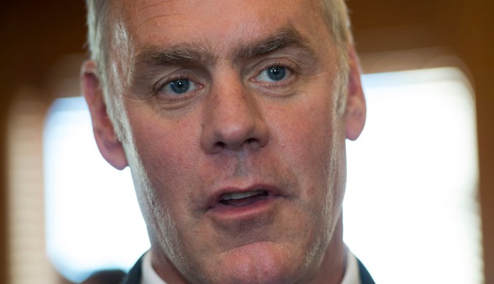 Reps. Raul Grijalva and Frank Pallone sent letters to agencies asking them to look into conversations the Interior secretary had with the Alaska senators. (AP Photo/Molly Riley)
