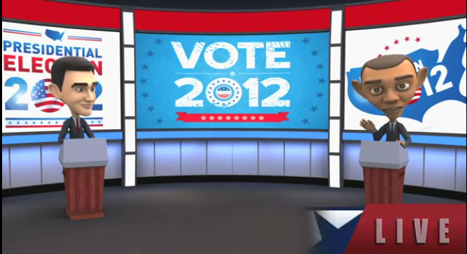 Newt super PAC debuts cartoon debate with Romney