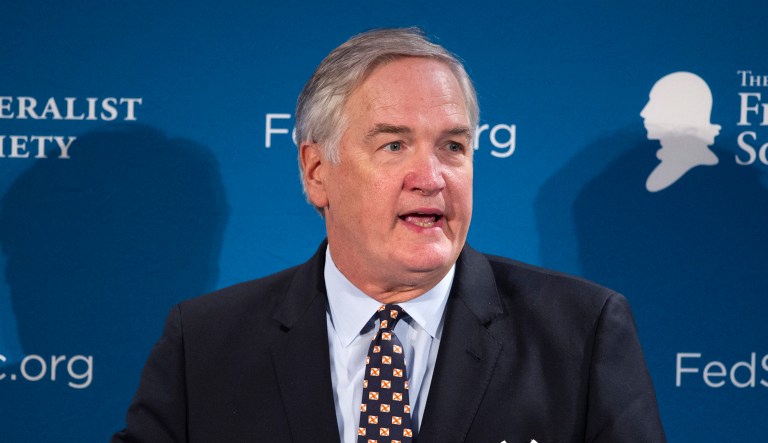 President Trump reiterated Monday his support for Luther Strange a day ahead of the Alabama Senate special election primary. (AP Photo/Cliff Owen, File)