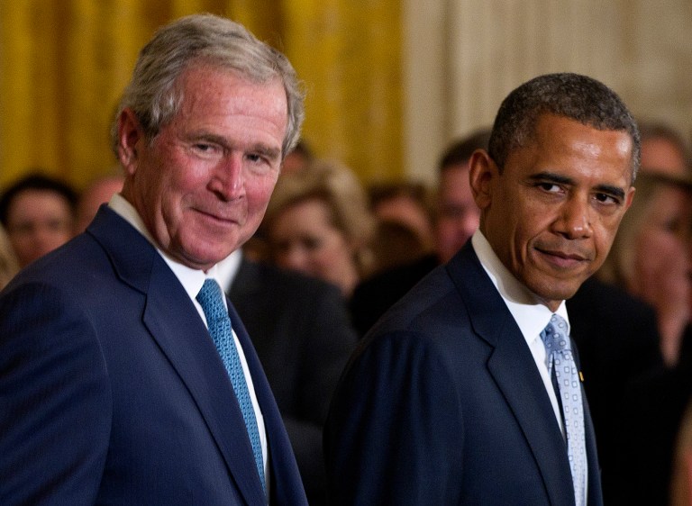 President Obama has to compete with his predecessor, George W. Bush, for humanitarian credit during his week-long visit to Africa. (AP Photo/Carolyn Kaster)