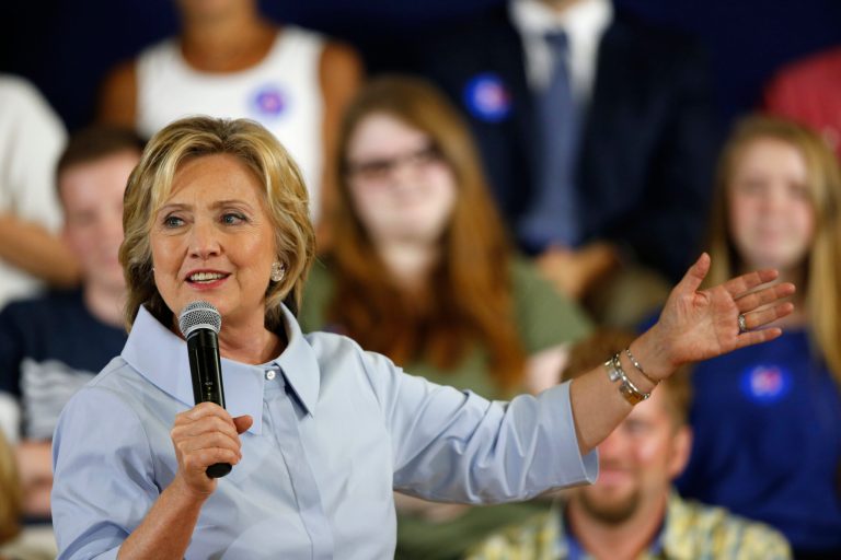 With 42 percent of support among Democratic voters, Democratic presidential front-runner Hillary Clinton has widened the gap between her and Sen. Bernie Sanders. (AP Photo)