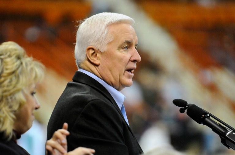 Pennsylvania Gov. Tom Corbett, has used stark terms to discuss the state of Pennsylvania's public-sector pensions. (AP Photo/The Republican-Herald, Jacqueline Dormer)