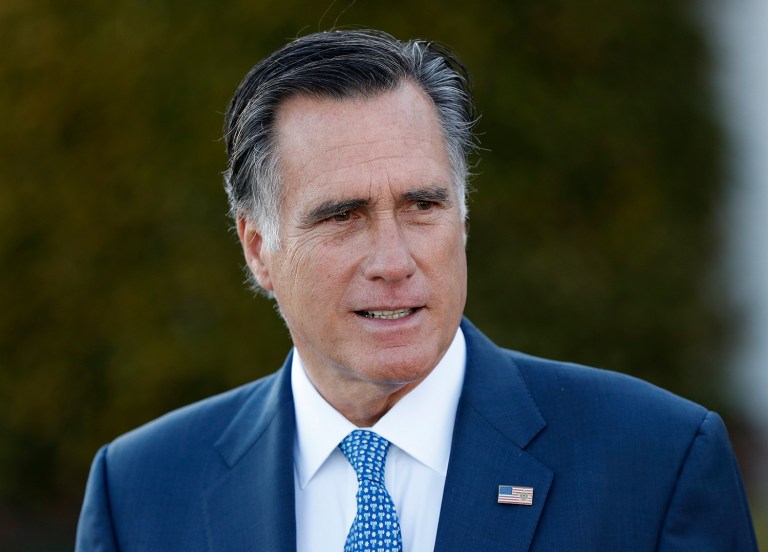 Senate majority leader says he has reached out to former Republican presidential candidate Mitt Romney about possibly running for the Senate, if a vacancy opens in Utah.(AP Photo/Carolyn Kaster)