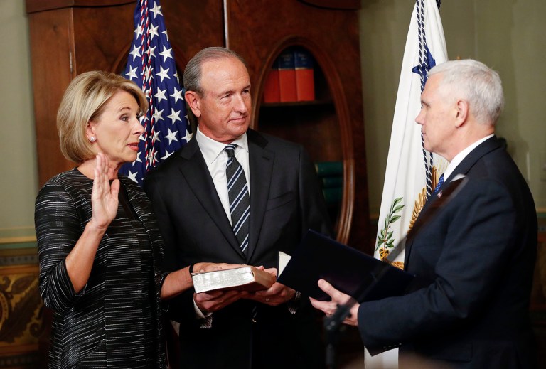 Education Secretary Betsy DeVos is a supporter of school choice. (AP Photo/Pablo Martinez Monsivais)