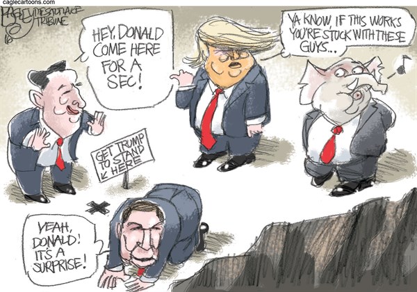 Editorial cartoon: You’re stuck with these guys