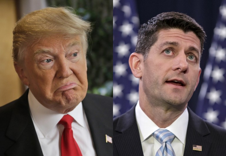 Donald Trump is slated to arrive on Capitol Hill Thursday morning to meet separately with House Speaker Paul Ryan. (AP Photos)