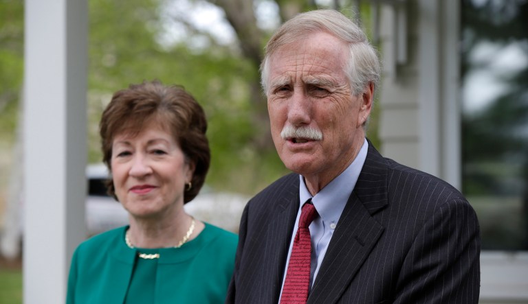 Independent Sen. Angus King (pictured right) and Republican Sen. Susan Collins (pictured left) are supporting a Democratic-led bill that would restore 