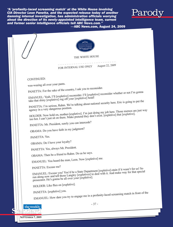 A Screaming Match at the White House