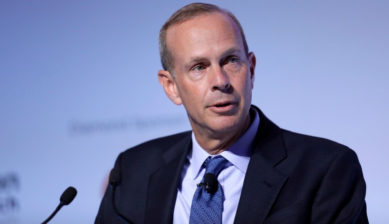 Michael Wirth, vice chairman of Chevron Corp., speaks during a panel discussion at the Gastech Exhibition & Conference in Chiba, Japan, on Tuesday, April 4, 2017. The global gas and liquefied natural gas (LNG) conference will continue until April 7.