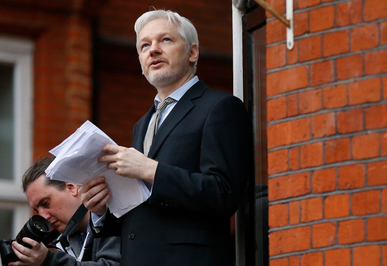 WikiLeaks published stolen documents in the election from Democrats and has been tied to the Russian government by the U.S. intelligence community. (AP Photo/Frank Augstein)