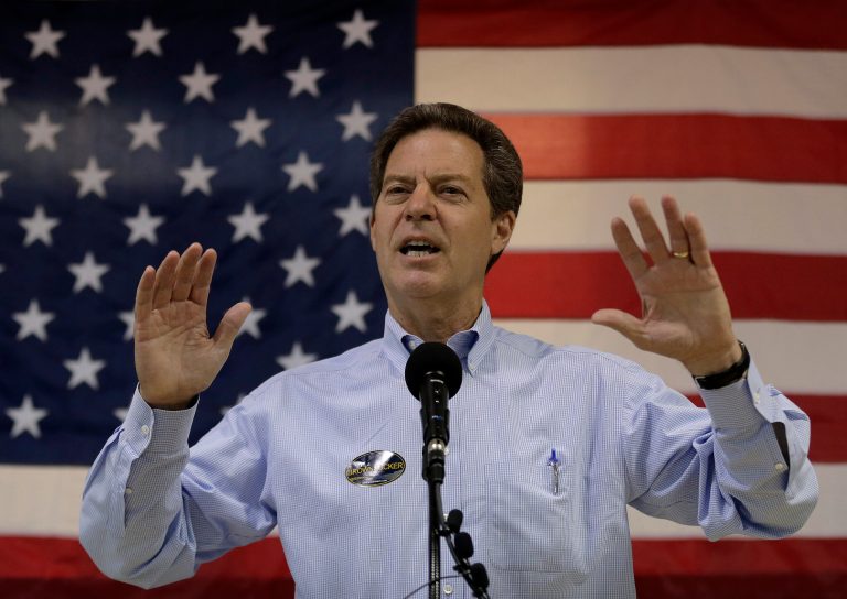 Gov. Sam Brownback's election, in 2010, was supposed to be a harbinger of a conservative revolution in Kansas. (AP Photo/Charlie Riedel)