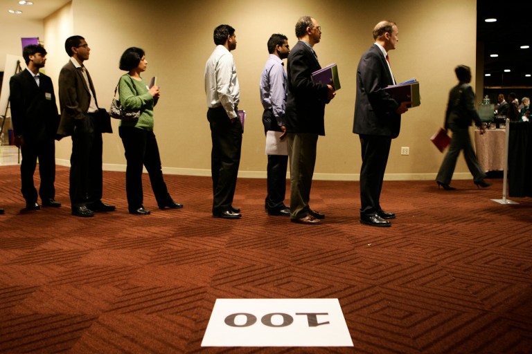 Though federal workers are dealing with furloughs, the overall employment picture shows many are still without work. (Examiner File)