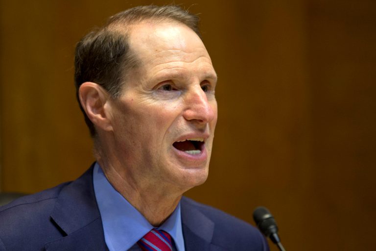 Among Democrats, Sen. Ron Wyden of Oregon was tops at 37 town halls in 2014. (AP photo)