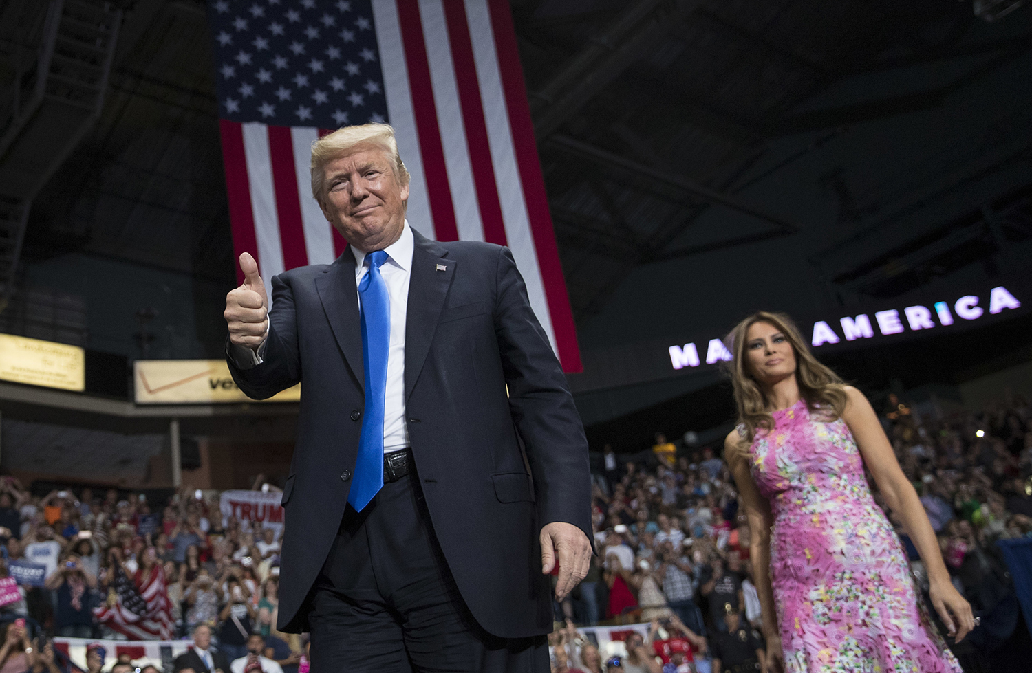 Trump’s Ohio rally: Weird and hyperbolic, but his fans loved it