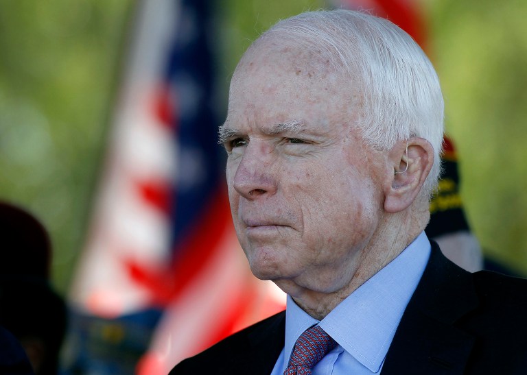 John McCain blasted the Obama administration for ignoring U.S. policy of not paying ransom for U.S. hostages. (AP Photo/Ralph Freso)
