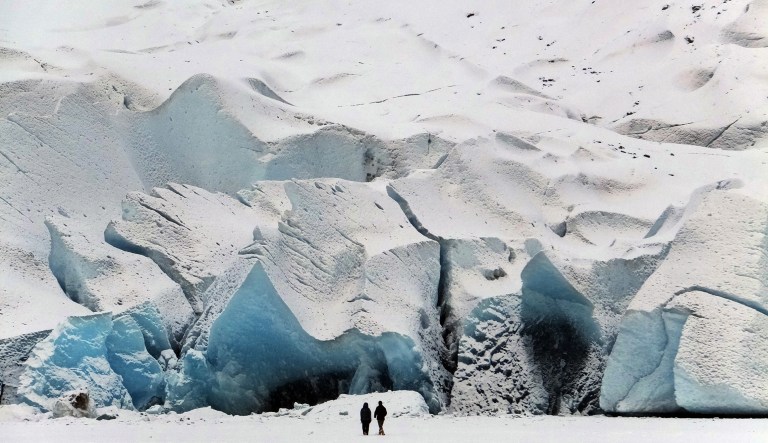 The nation's largest glaciers are rapidly disappearing because of the effects of climate change, the U.S. Geological Survey said Wednesday. (AP Photo/Becky Bohrer)