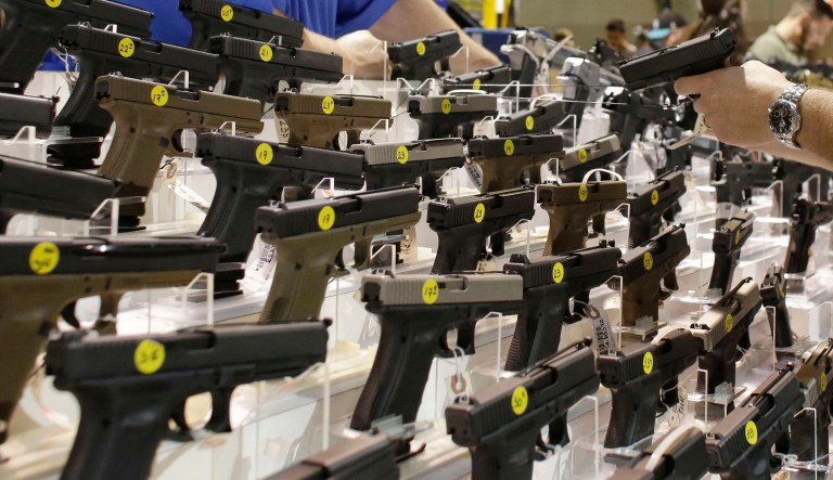 The report comes on the heels last month's deadly shooting in Sutherland Springs, Texas, that left 26 churchgoers dead and another 20 injured. The gunman, 26-year-old Devin Patrick Kelley, was prohibited from purchasing or possessing firearms due to a domestic violence conviction in a court-martial while serving in the Air Force. (AP Photo/Lynne Sladky)