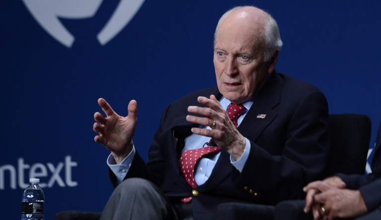 Dick Cheney, former U.S. vice president, speaks during a panel at the Context Leadership Summit in Las Vegas, Nevada, U.S., on Wednesday, May 9, 2018. The Context Summit features educational content from business leaders and industry experts in the alternative asset management industry.
