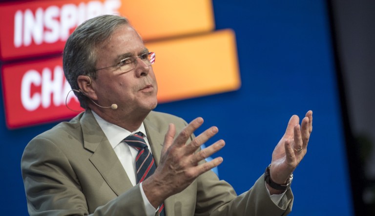 Jeb Bush, former governor of Florida and presidential candidate, has been a longtime critic of President Trump and was once his political rival during the GOP primary. (David Paul Morris/Bloomberg)