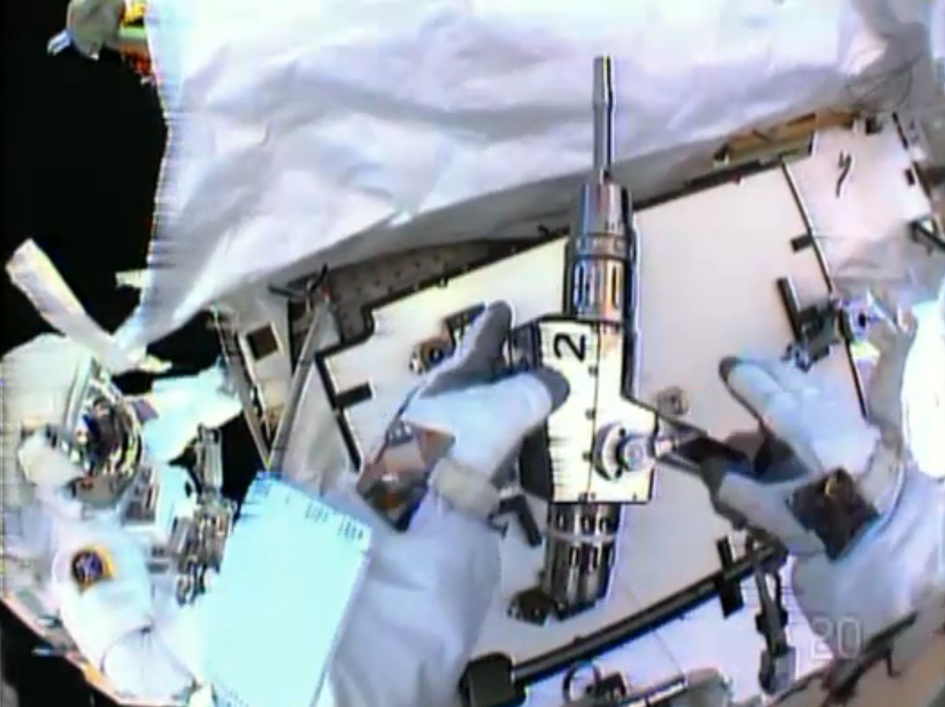 Spacewalking repair halts station leak – for now