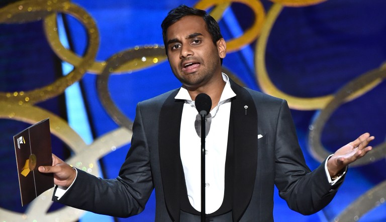 A great example of this train wreck is the highly publicized accusation against comedian Aziz Ansari. (Photo by Vince Bucci/Invision for the Television Academy/AP Images)